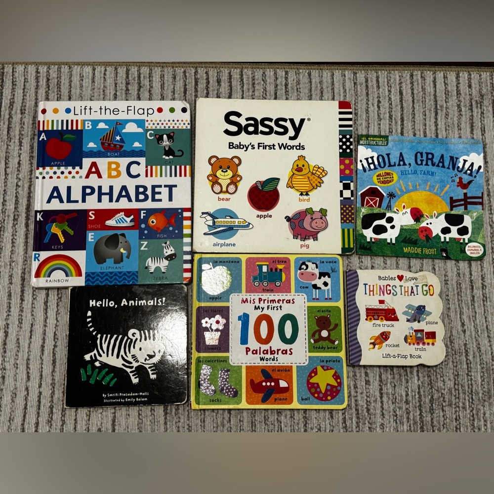 Toddler Board Book Bundle ABC First Words Bilingual